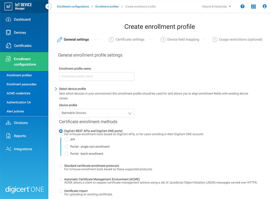 DigiCert® IoT Trust Manager